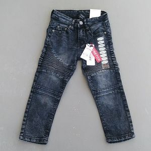 Girls Black Moto Jeans Size 5